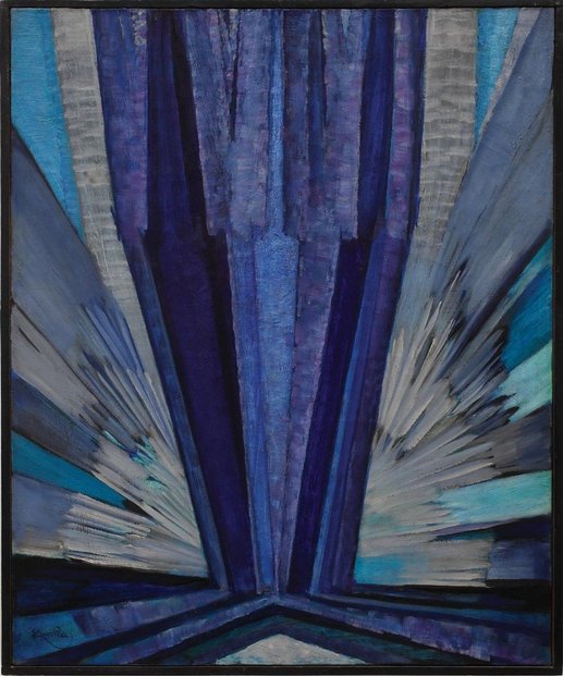 1. František Kupka: Tvar modré / 1913olej na plátně /73 × 60 cmcena: 57 422 500 Kč / Adolf Loos Apartment and Gallery