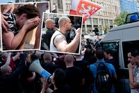 Prvomájové bitky: Extremisté po sobě házeli lahve, 5 lidí zranili