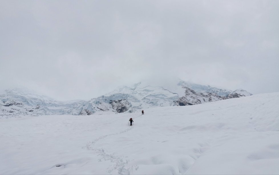 Z vedra k vrcholu Huascaránu šel Jan Rendl společně s českou expedicí, foto je z výšky asi 5 300 metrů nad mořem.