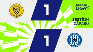 SESTŘIH: Zlín - Olomouc 1:1. Domácí vybojovali bod proti oslabené Sigmě, Sejkův gól nestačil SESTŘIH: Zlín - Olomouc 1:1. Domácí vybojovali bod proti oslabené Sigmě, Sejkův gól nestačil