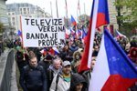 17. listopad 2022: Demonstrace proti České televizi, protestující zablokovali magistrálu