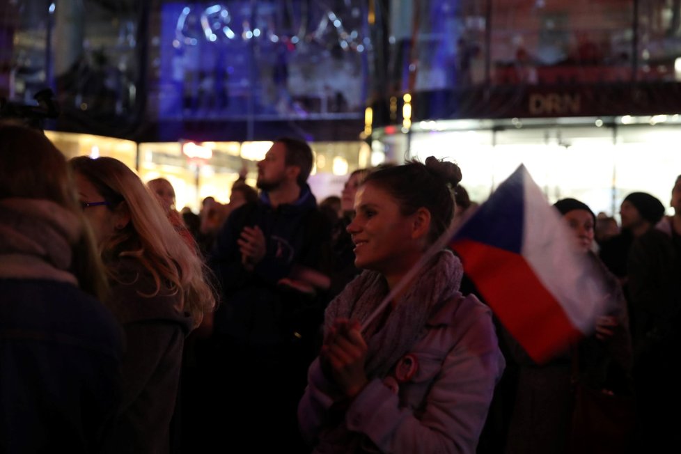 Národní třída během 30. výročí sametové revoluce 17. 11. 2019