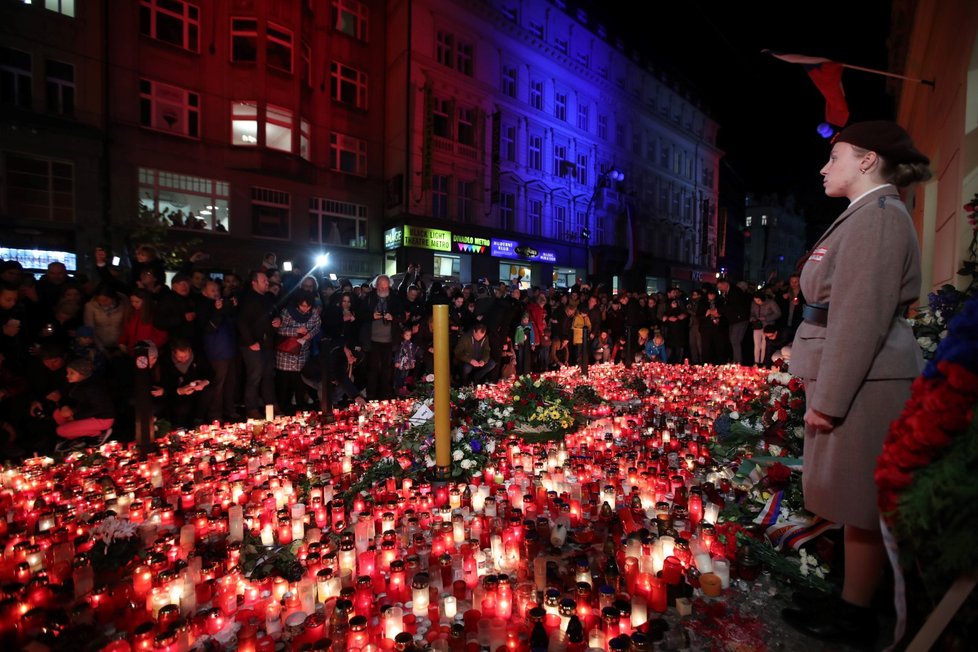 Národní třída během 30. výročí sametové revoluce 17. 11. 2019