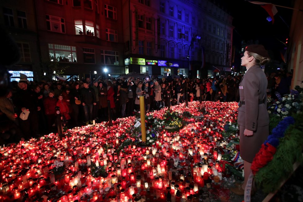 Národní třída během 30. výročí sametové revoluce 17. 11. 2019