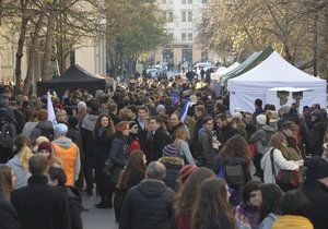 Studentská připomínka 17. listopadu na Albertově (17.11.2018)