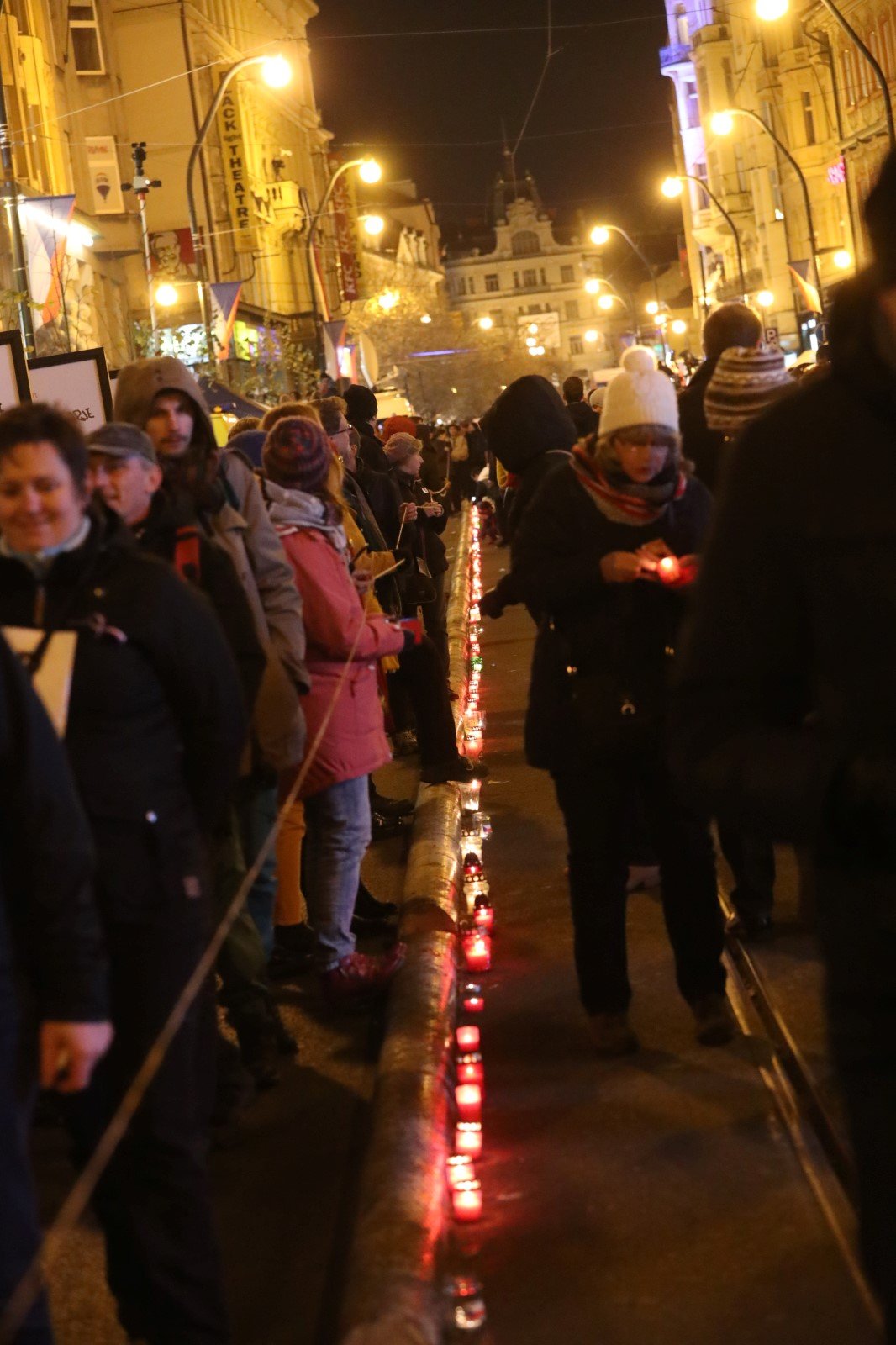 Oslavy výročí 17. listopadu na Národní třídě v Praze. (17.11.2018)