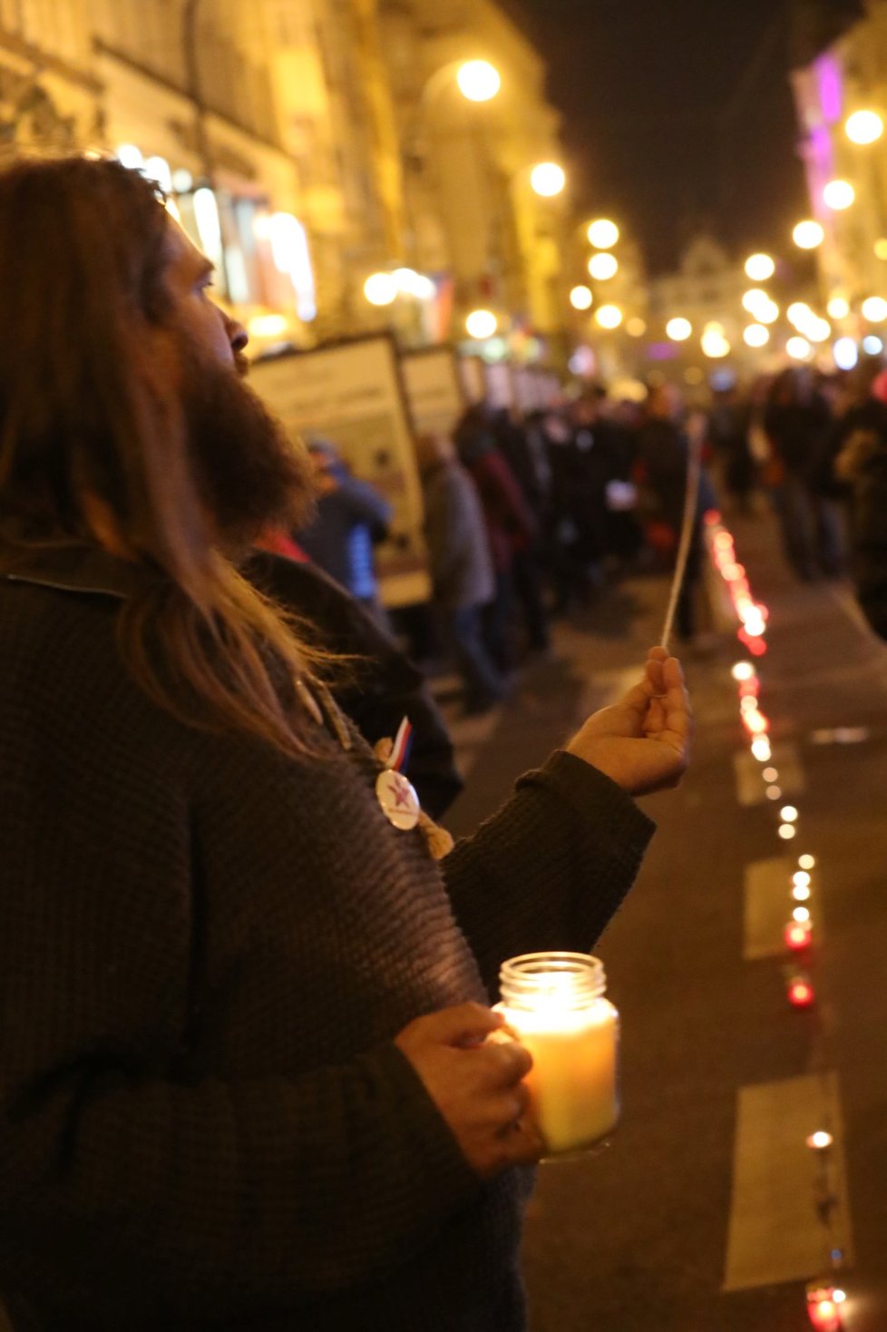 Oslavy výročí 17. listopadu na Národní třídě v Praze (17.11.2018)