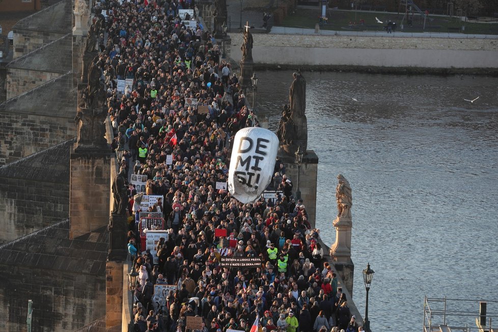 Protibabišovská demonstrace v Praze. (17.11.2018)