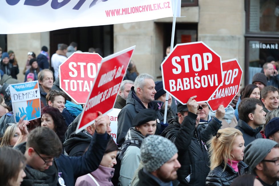 Demonstrace při oslavách výročí 17. listopadu (17.11.2018)