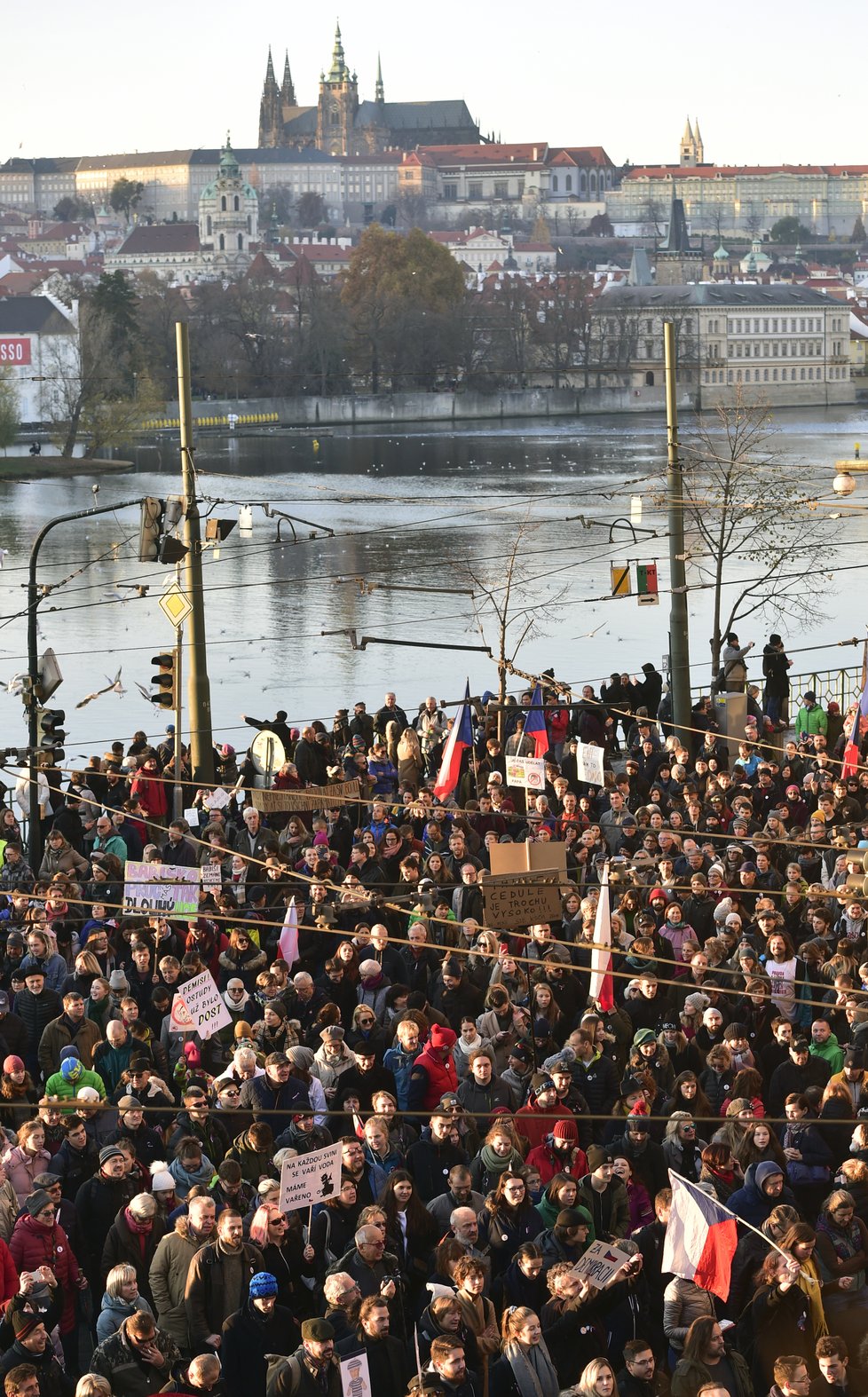 Protibabišovská demonstrace na pochodu Prahou (17.11.2018)