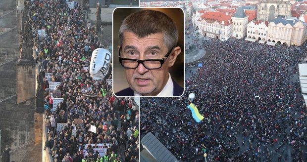 Velký protest proti Babišovi: „Demisi!“ bouřily tisíce lidí v centru Prahy