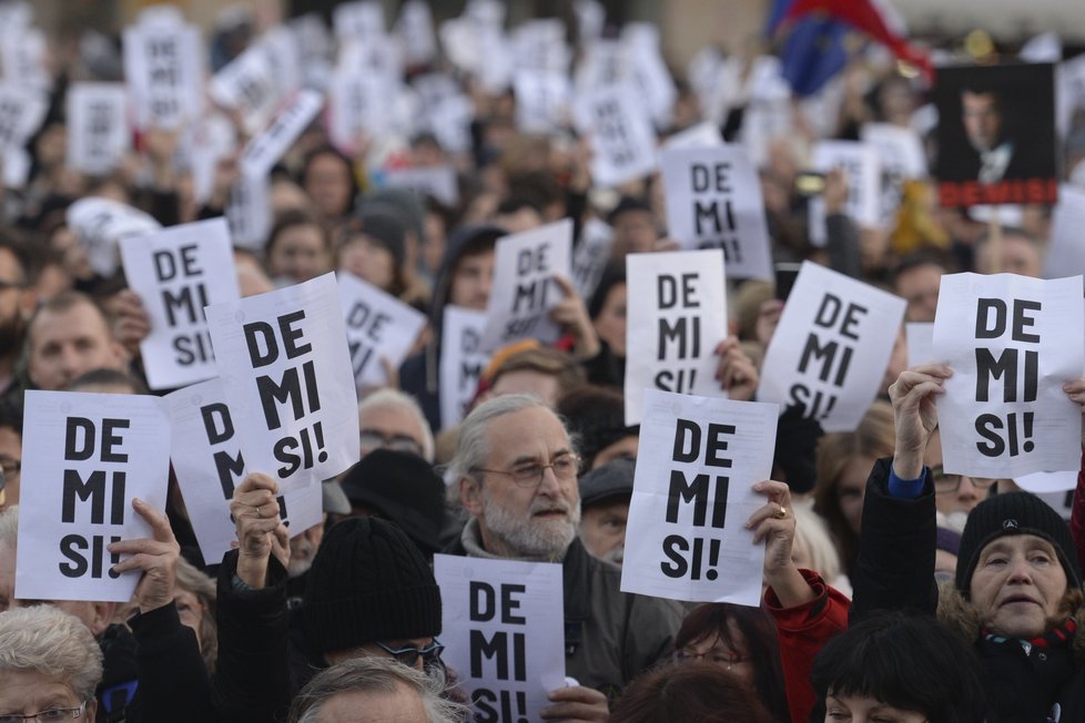 Protibabišovská demonstrace v Praze (17.11.2018)