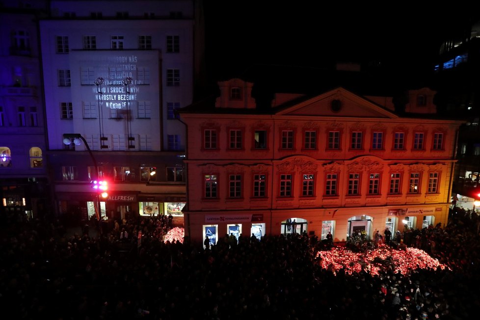 Národní třída během 30. výročí sametové revoluce 17. 11. 2019