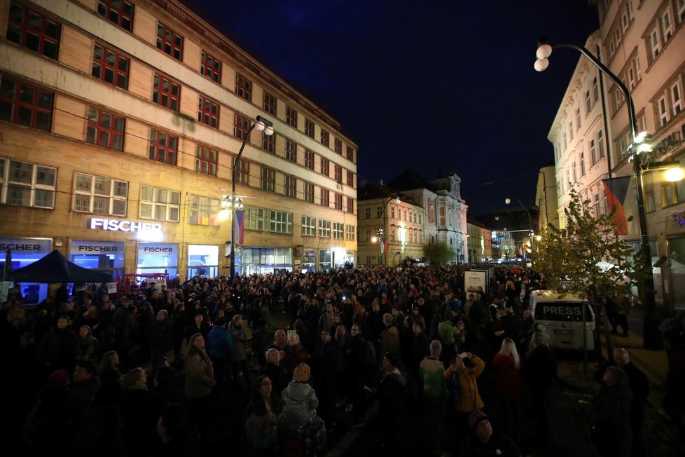 Národní třída během 30. výročí sametové revoluce 17. 11. 2019