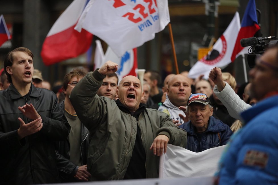 17. listopad 2015 na Václaváku: Demonstrace Dělnické strany