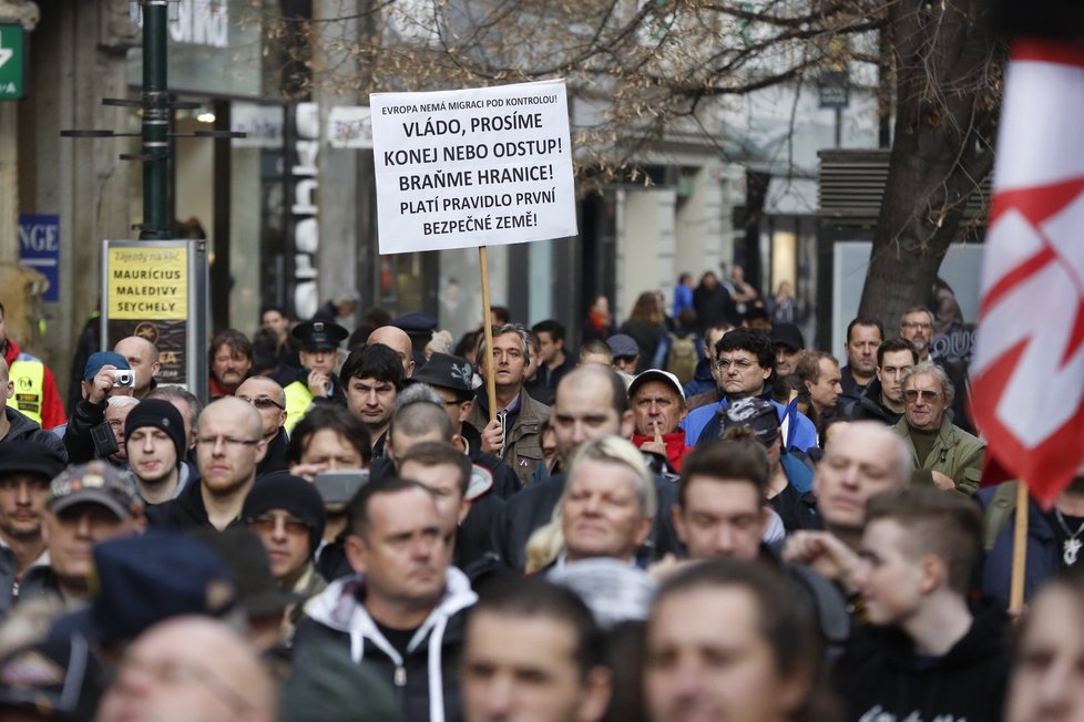 17. listopad 2015 na Václaváku: Demonstrace Dělnické strany