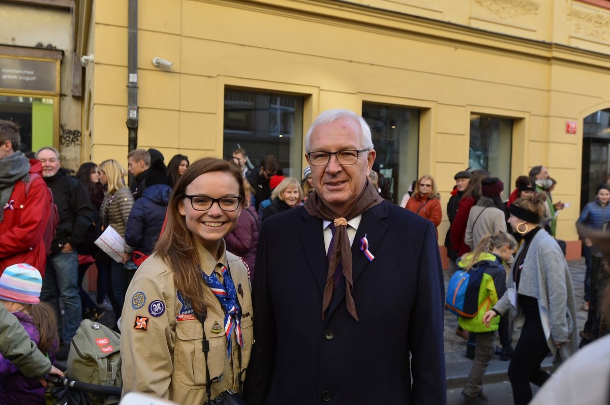 Jiří Drahoš se zúčastnil akce na připomenutí 17. listopadu. (17.11.2018)