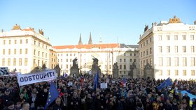 Protesty k výročí 17. listopadu v Praze. (17.11.2018)
