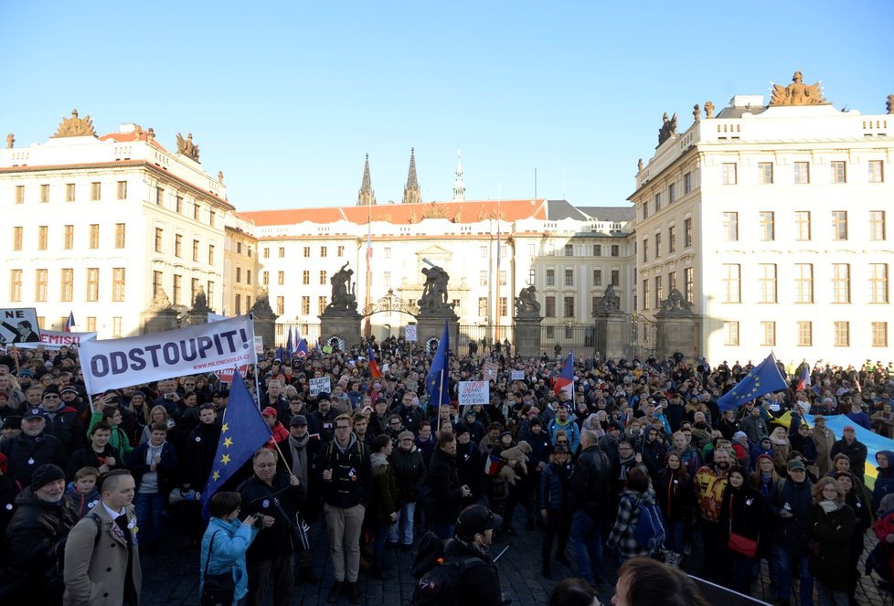 Protesty k výročí 17. listopadu v Praze. (17.11.2018)