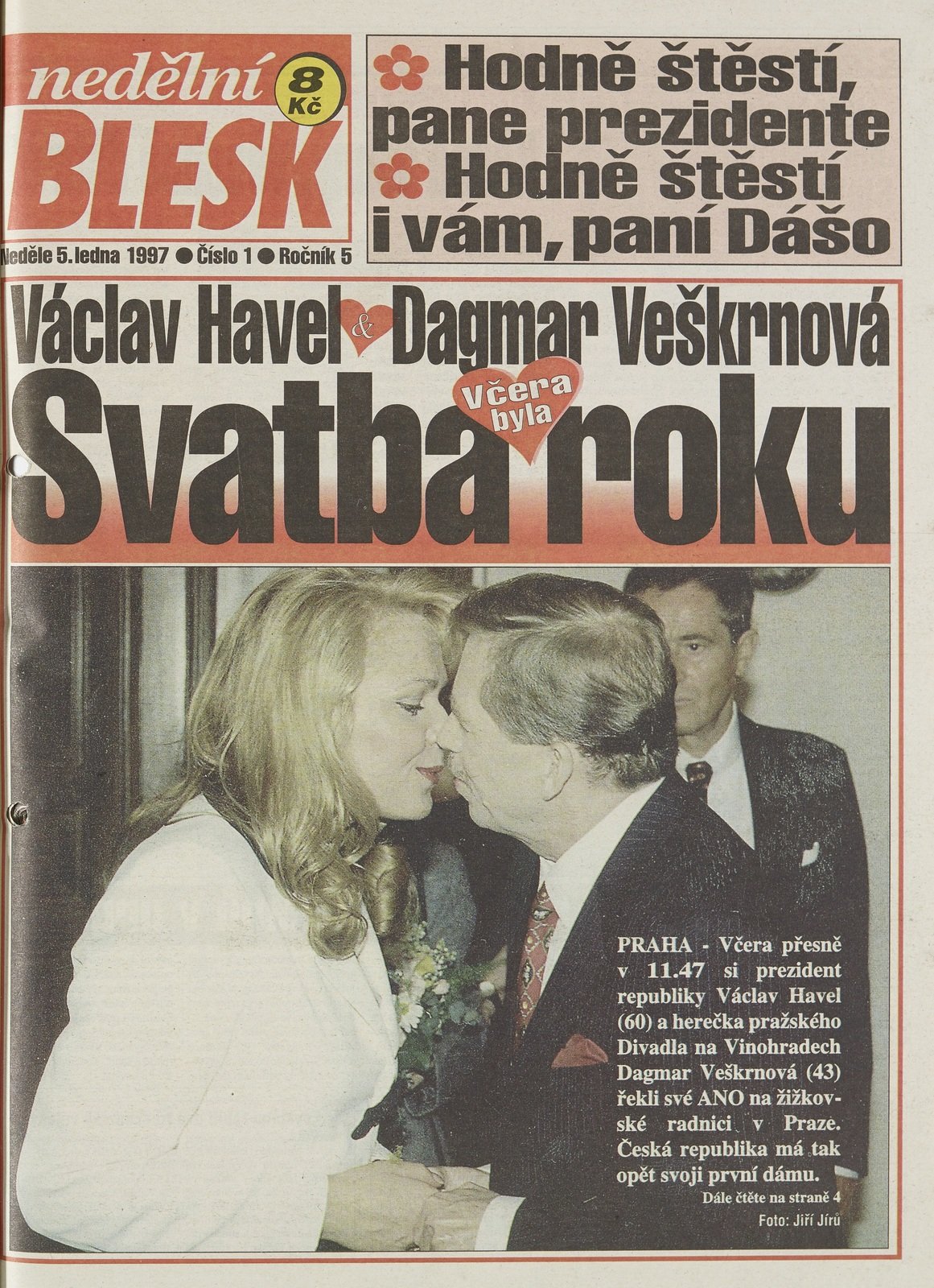 Takhle se o svatbě psalo 5. ledna 1997.