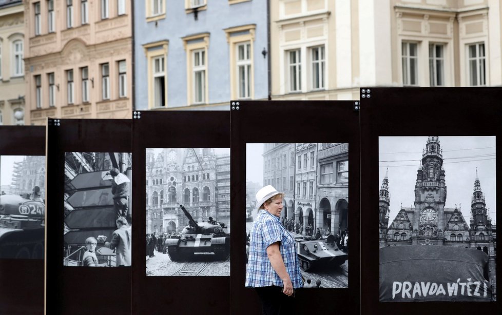 Lidé v Liberci si 21. srpna 2018 připomněli výročí 50 let od invaze vojsk Varšavské smlouvy do Československa v srpnu 1968