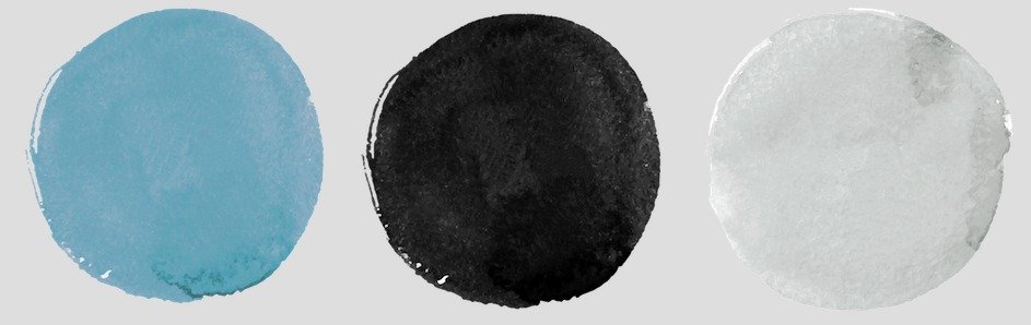 BARVY Polštáře mohou být v jemně pastelových, třeba modrých odstínech. Černá barva je ve skutečnosti antracitová a vnáší sem zklidnění. Odstíny bílé barvy se postarají o elegantní kontrast k černé.