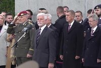 VIDEO: Pavel, Babiš i Okamura na Vítkově. U památníku položili věnce
