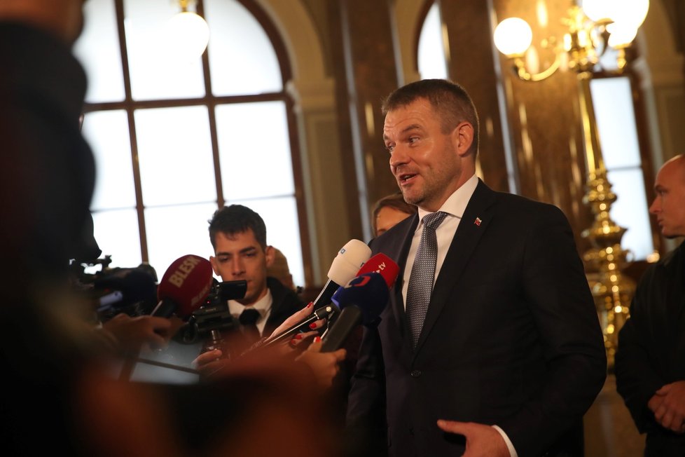 Slovenský premiér Peter Pellegrini na znovuotevření Národního muzea