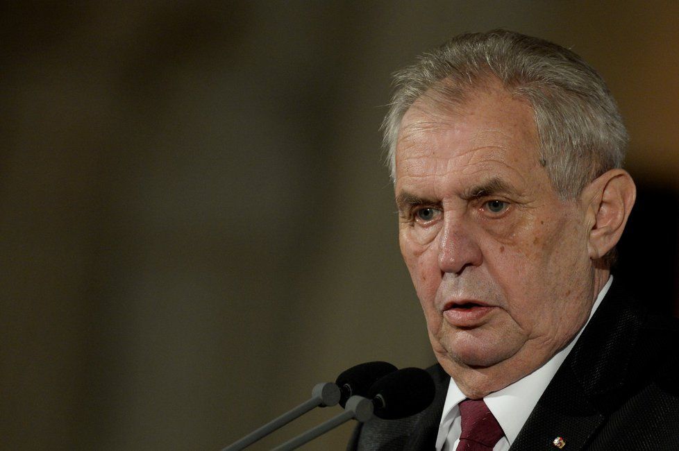 Miloš Zeman během projevu 28.10.2018