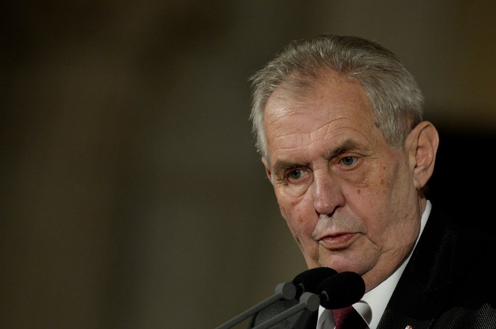 Miloš Zeman během projevu 28.10.2018