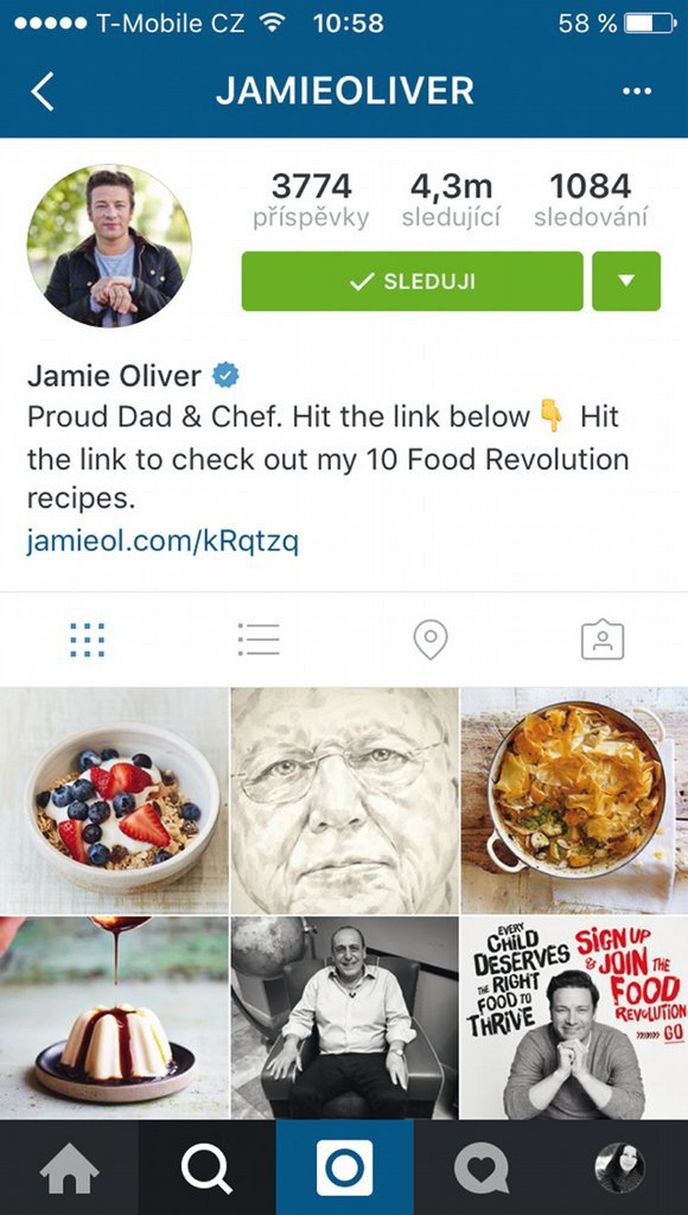 Pro celebrity typu Jamieho Olivera znamená Instagram zviditelnění zdarma. Pro celebrity typu Jamieho Olivera znamená Instagram zviditelnění zdarma.