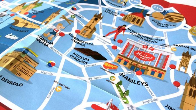 Mapa Prahy pro děti od značky Hamleys a agentury Guideluine Mapa Prahy pro děti od značky Hamleys a agentury Guideluine