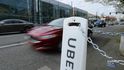 Uber - označení nástupní plochy v americkém Portlandu Uber - označení nástupní plochy v americkém Portlandu