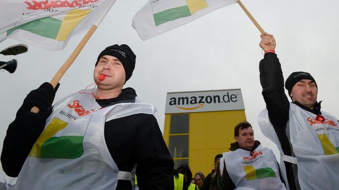 Zaměstnanci německého Amazonu stávkují Zaměstnanci německého Amazonu stávkují