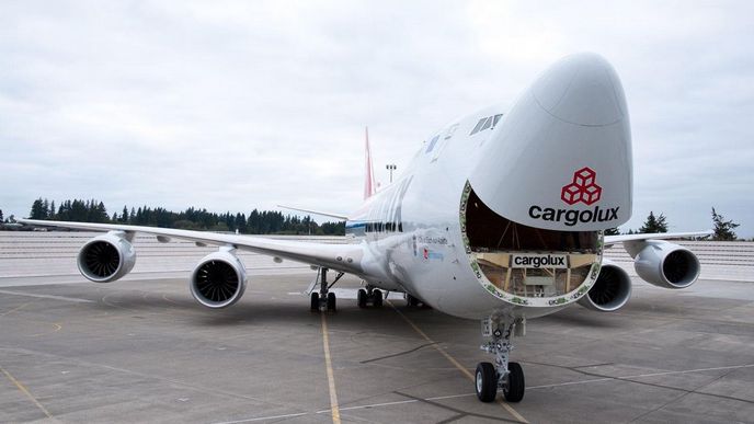 Nákladní Boeing 747 aerolinek Cargolux Nákladní Boeing 747 aerolinek Cargolux