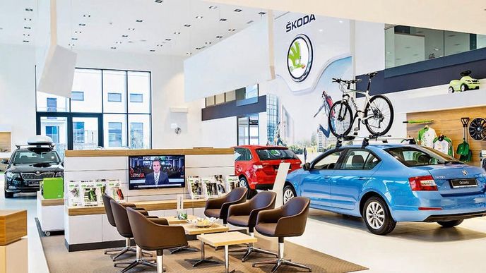Interiér prodejny Škoda Auto Interiér prodejny Škoda Auto