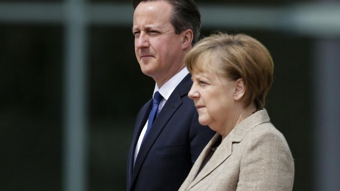 Britský premiér David Cameron a německá kancléřka Angela Merkelová Britský premiér David Cameron a německá kancléřka Angela Merkelová