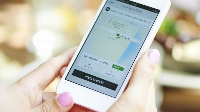 Mobilní aplikace Uber Mobilní aplikace Uber