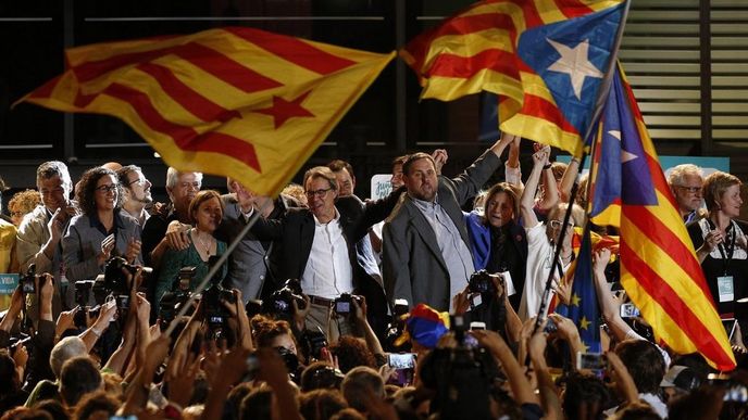 šéf katalánské regionální vlády Artur Mas po vítězství separatistů v regionálních volbách šéf katalánské regionální vlády Artur Mas po vítězství separatistů v regionálních volbách
