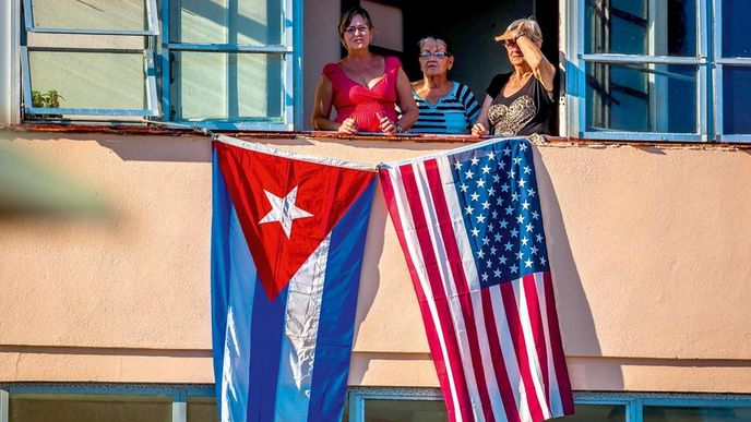 Kubánci slaví konec amerického embarga Kubánci slaví konec amerického embarga