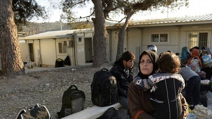 Migranti na ostrově Lesbos Migranti na ostrově Lesbos
