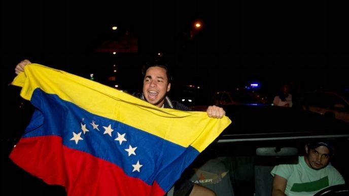Příznivci venezuelské opozice slaví volební vítězství Příznivci venezuelské opozice slaví volební vítězství