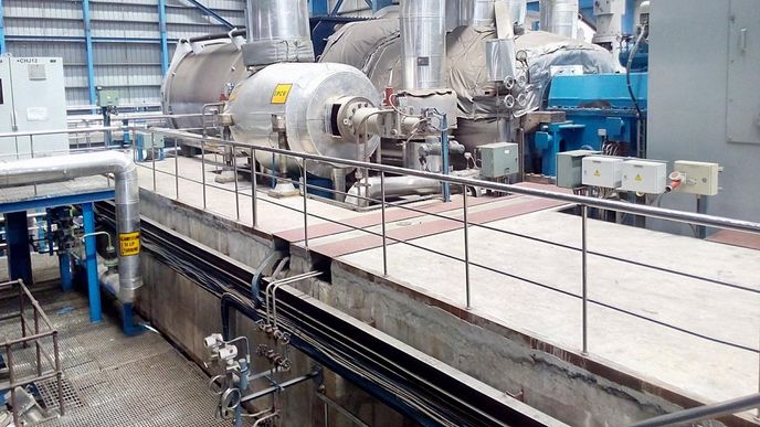 Turbína v elektrárně Gummidipoondi Turbína v elektrárně Gummidipoondi