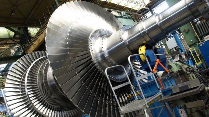 Turbína v elektrárně Gardanne ve Francii Turbína v elektrárně Gardanne ve Francii