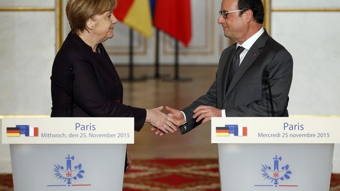 Angela Merkelová, Francoil Hollande Angela Merkelová, Francoil Hollande