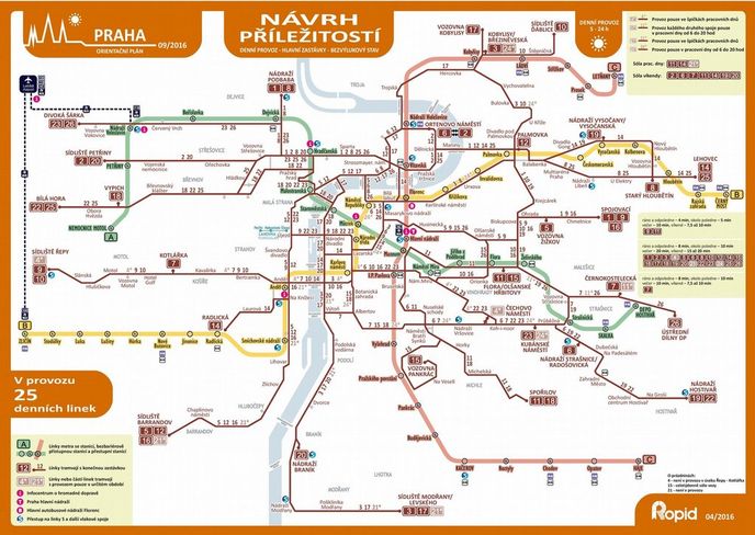Oranžový návrh na řešení tramvajových linek Oranžový návrh na řešení tramvajových linek