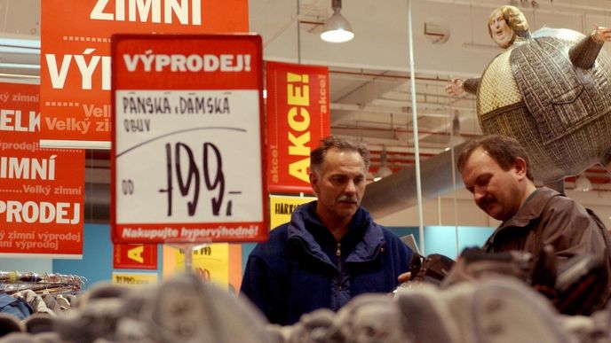 Výprodej v supermarketu Výprodej v supermarketu