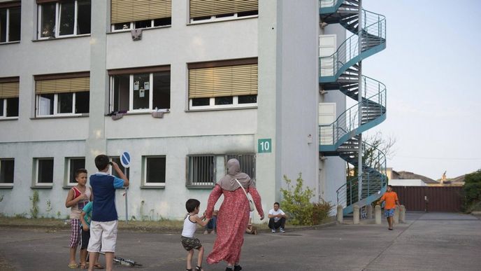 Ubytovna pro uprchlíky v Berlíně Ubytovna pro uprchlíky v Berlíně
