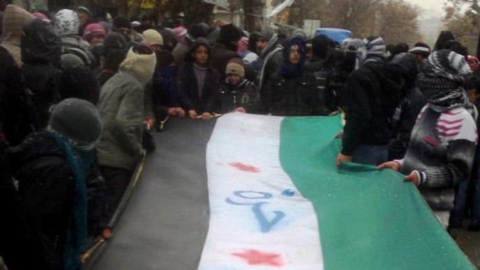 demonstrace v Sýrii proti Asadovi demonstrace v Sýrii proti Asadovi