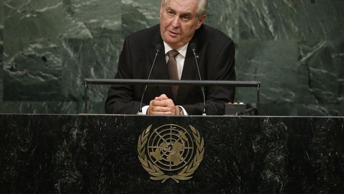Český prezident Miloš Zeman na Valném shromáždění OSN Český prezident Miloš Zeman na Valném shromáždění OSN